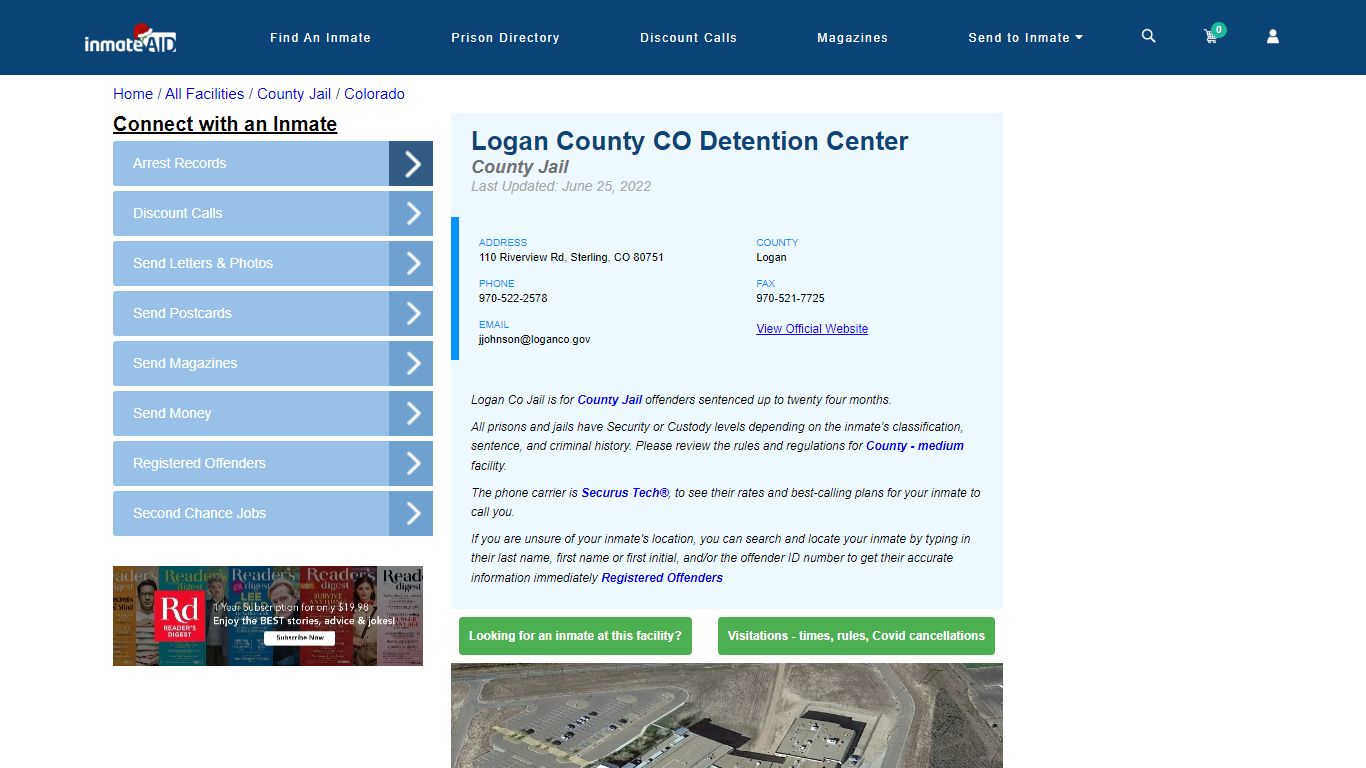 Logan County CO Detention Center - Inmate Locator - Sterling, CO